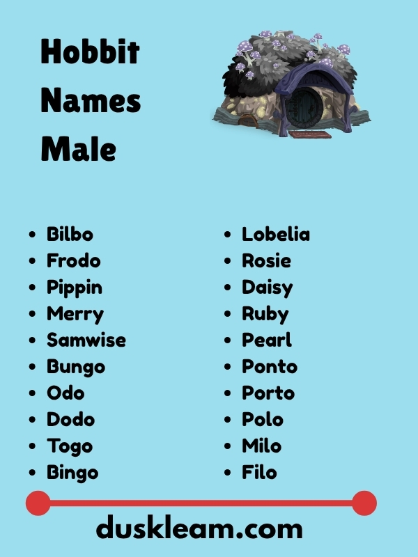 Hobbit Names Male