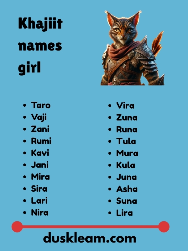 Khajiit names girl