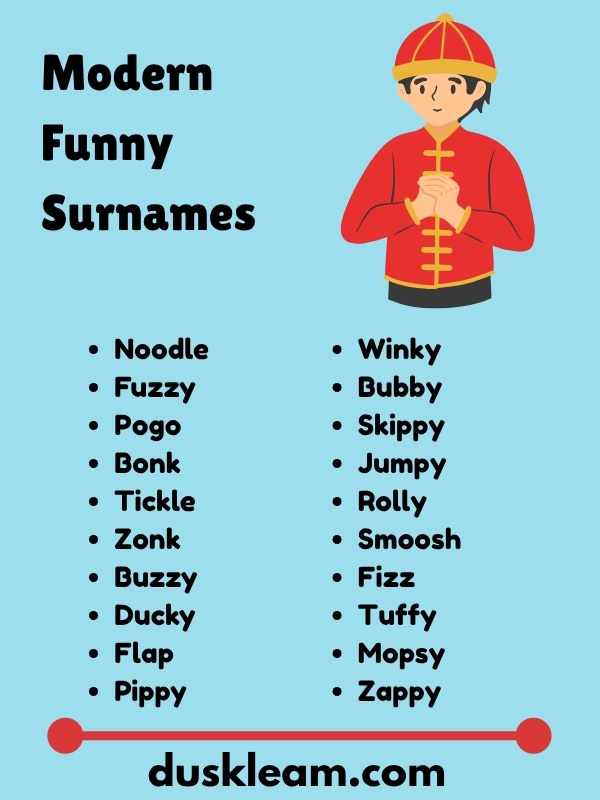 Modern Funny Surnames