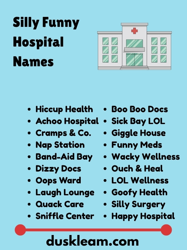Silly Funny Hospital Names