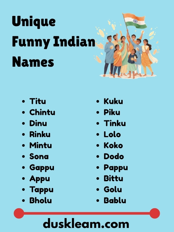 Unique Funny Indian Names
