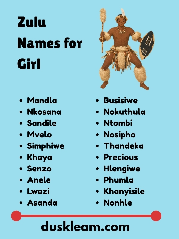 Zulu Names for Girl