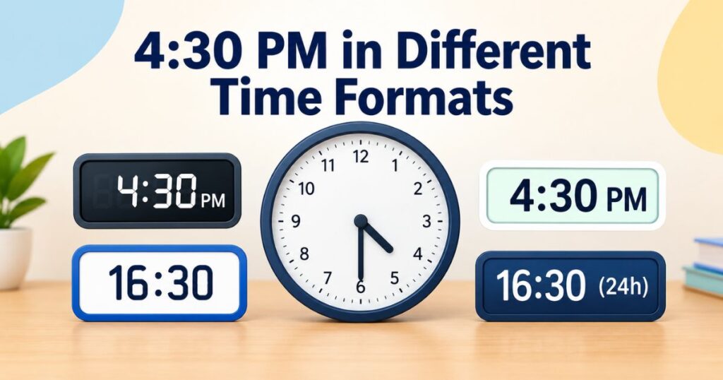 430 PM in Different Time Formats