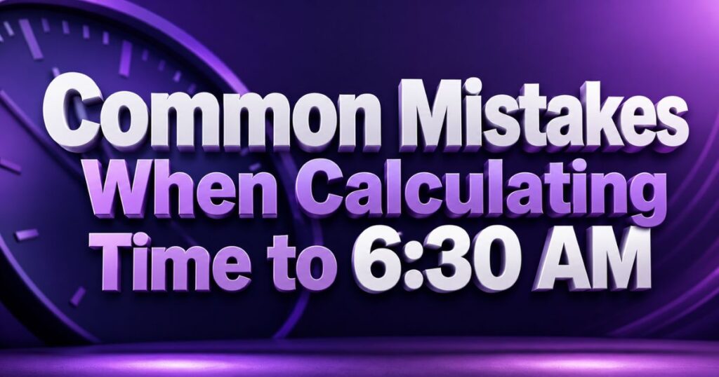 Common Mistakes When Calculating Time to 630 AM