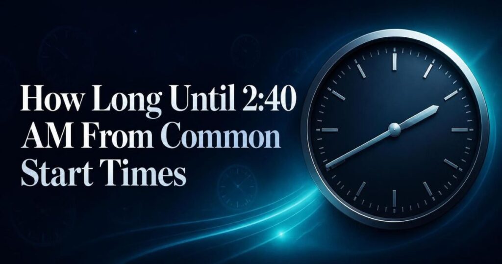 How Long Until 240 AM From Common Start Times
