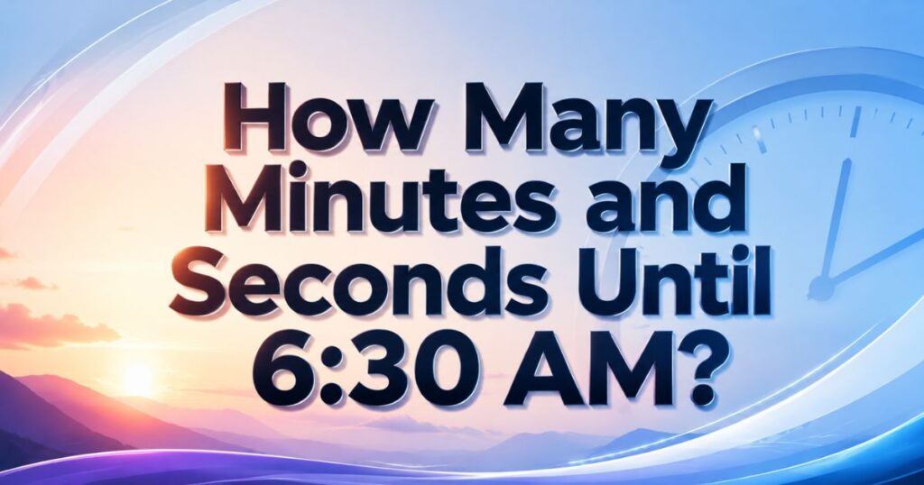 How Many Minutes and Seconds Until 630 AM