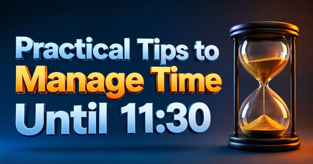 Practical Tips to Manage Time Until 1130