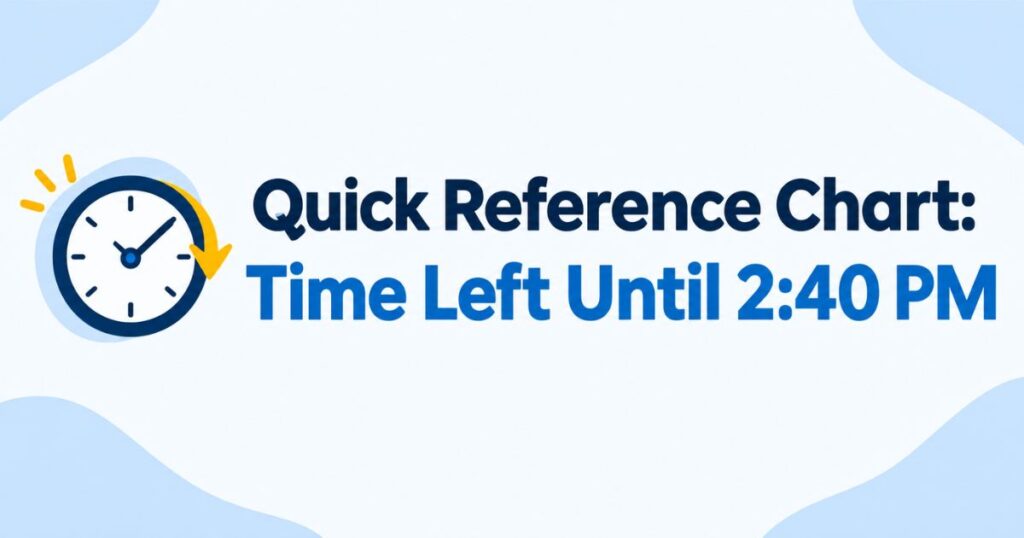 Quick Reference Chart Time Left Until 240 PM
