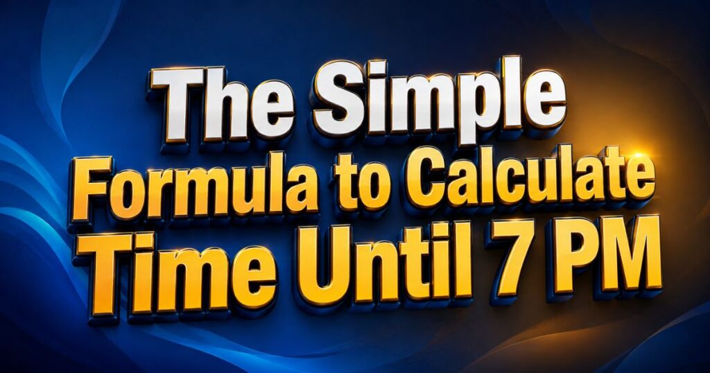 The Simple Formula to Calculate Time Until 7 PM